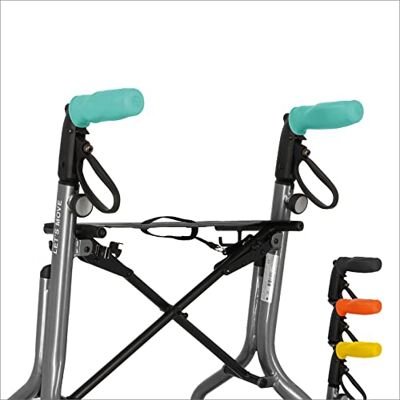 My Add On MyRollerSleeve Handgreep voor rollator (2 stuks), gevoerde hoes, rollator-accessoires, rollatorkussens, ergonomische handgrepen, turquoise, 21 x 6,5 x 9 cm My Add On MyRollerSleeve Handgreep voor rollator (2 stuks), gevoerde hoes, rollator-accessoires, rollatorkussens, ergonomische handgrepen, turquoise, 21 x 6,5 x 9 cm