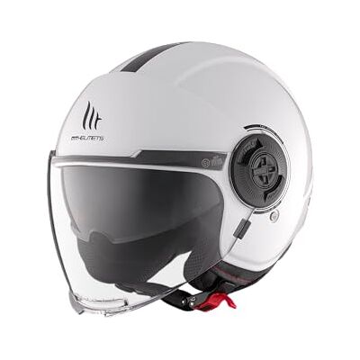 MT HELMETS MT Jethelm Viale S helm glans wit (M) MT HELMETS MT Jethelm Viale S helm glans wit (M)
