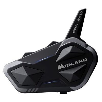 Midland BTR1 Advanced Single C1529, eenvoudige Bluetooth motorintercom, hoofdtelefoon, IPX6, ruisonderdrukking, tot 4 personen, batterij 23 uur, bereik tot 1,2 km Midland BTR1 Advanced Single C1529, eenvoudige Bluetooth motorintercom, hoofdtelefoon, IPX6, ruisonderdrukking, tot 4 personen, batterij 23 uur, bereik tot 1,2 km