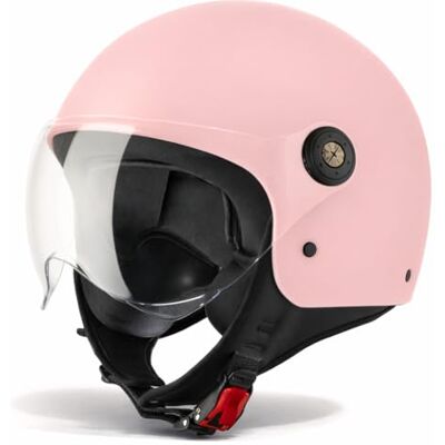 Vinz Duoro Motorhelm voor scooter en bromfiets, voor mannen en vrouwen, maten XS tot XXL, geïntegreerd vizier, ECE 22.06 goedgekeurd Vinz Duoro Motorhelm voor scooter en bromfiets, voor mannen en vrouwen, maten XS tot XXL, geïntegreerd vizier, ECE 22.06 goedgekeurd