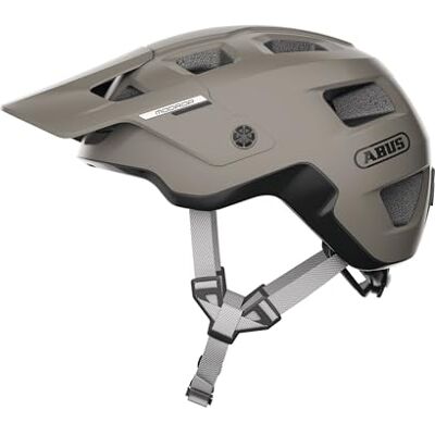 ABUS MoDrop MTB-helm, robuuste fietshelm met goede ventilatie voor mountainbikers, individuele pasvorm, uniseks, grijs, L Technologie In-Mold, système de réglage, fixation lunettes, ouverture queue-de-cheval ABUS MoDrop MTB-helm, robuuste fietshelm met goede ventilatie voor mountainbikers, individuele pasvorm, uniseks, grijs, L Technologie In-Mold, système de réglage, fixation lunettes, ouverture queue-de-cheval