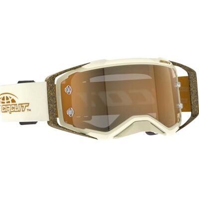 Scott Prospect Pro Circuit AMP MX Offroad Zwembril wit/bruin met goudkleurige chromen glazen Scott Prospect Pro Circuit AMP MX Offroad Zwembril wit/bruin met goudkleurige chromen glazen