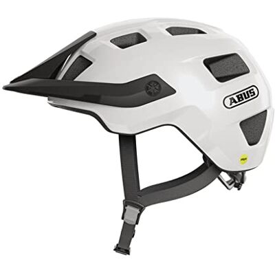 ABUS MTB MoTrip MIPS fietshelm voor een veilige instap in de mountainbike, met schokbescherming, voor dames en heren, wit, M ABUS MTB MoTrip MIPS fietshelm voor een veilige instap in de mountainbike, met schokbescherming, voor dames en heren, wit, M
