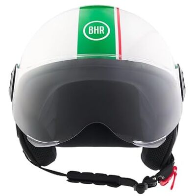 BHR Demi-jethelm, scooterhelm 835 SPECIAL ECE 22.06 goedgekeurd, motorhelm met krasbestendig vizier, micrometrische ontgrendeling en afneembare wangkussens BHR Demi-jethelm, scooterhelm 835 SPECIAL ECE 22.06 goedgekeurd, motorhelm met krasbestendig vizier, micrometrische ontgrendeling en afneembare wangkussens