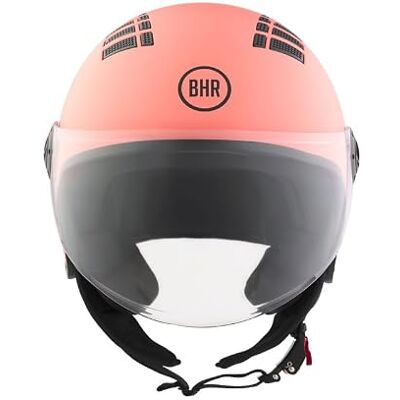 BHR 834 Flow Half-Jet Motorhelm, ECE 22.06 goedgekeurd, met 16 ventilatiegaten, Vespa-helm met krasbestendig vizier en micrometrische sluiting Homologué ECE 22.06, Casque moto d'été avec 16 Trous de Ventilation, Idéal pour la Ville, Homme et Femme BHR 834 Flow Half-Jet Motorhelm, ECE 22.06 goedgekeurd, met 16 ventilatiegaten, Vespa-helm met krasbestendig vizier en micrometrische sluiting Homologué ECE 22.06, Casque moto d'été avec 16 Trous de Ventilation, Idéal pour la Ville, Homme et Femme