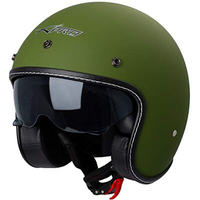A-pro Motorhelm Jet Cafe Racer ECE 22-05 Scooter Custom goedgekeurd A-pro Motorhelm Jet Cafe Racer ECE 22-05 Scooter Custom goedgekeurd