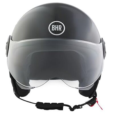 BHR Demi-jethelm, scooterhelm 835 SPECIAL ECE 22.06 goedgekeurd, motorhelm met krasbestendig vizier, micrometrische ontgrendeling en afneembare wangkussens BHR Demi-jethelm, scooterhelm 835 SPECIAL ECE 22.06 goedgekeurd, motorhelm met krasbestendig vizier, micrometrische ontgrendeling en afneembare wangkussens