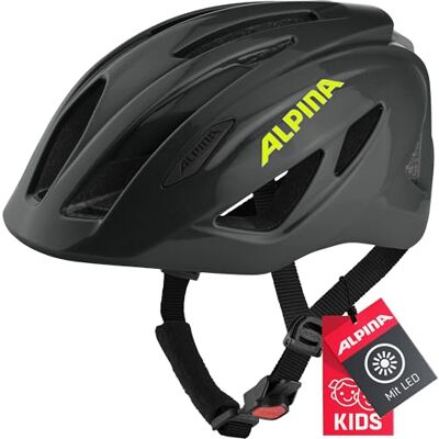 ALPINA PICO Flash Uniseks kinderhelm, zwart-neon glans, 50-55 ALPINA PICO Flash Uniseks kinderhelm, zwart-neon glans, 50-55
