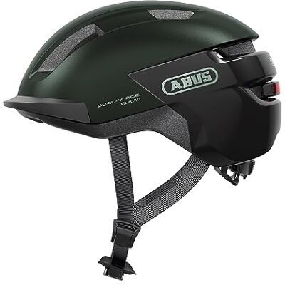 ABUS PURL-Y ACE fietshelm met ledlicht, groen, maat L In-mold-helm voor volwassenen en jongeren met magnetisch achterlicht, insectennet en diepe nek ABUS PURL-Y ACE fietshelm met ledlicht, groen, maat L In-mold-helm voor volwassenen en jongeren met magnetisch achterlicht, insectennet en diepe nek