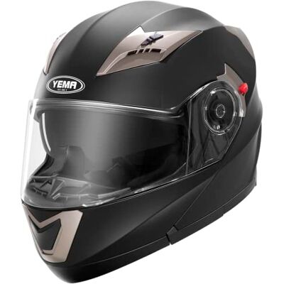 YEMA Motorhelm Modulaire Heren ECE Goedgekeurd- YM-925 Scooterhelm Dames Volwassenen Dubbel Vizier YEMA Motorhelm Modulaire Heren ECE Goedgekeurd- YM-925 Scooterhelm Dames Volwassenen Dubbel Vizier