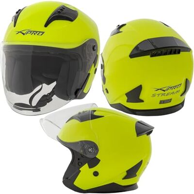 A-pro Jethelm voor motorfiets, open vizier, stedelijk, vizier, ECE 22-06 A-pro Jethelm voor motorfiets, open vizier, stedelijk, vizier, ECE 22-06