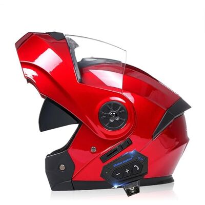 Frcychri Modulaire Bluetooth-motorhelm, ECE/DOT-goedgekeurd, opvouwbare helm voor volledig gezicht, helm voor cruisers en bromfietsen, uniseks helm zonneklep G, klein Frcychri Modulaire Bluetooth-motorhelm, ECE/DOT-goedgekeurd, opvouwbare helm voor volledig gezicht, helm voor cruisers en bromfietsen, uniseks helm zonneklep G, klein