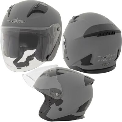 A-pro Jethelm voor motorfiets, open vizier, stedelijk, vizier, ECE 22-06 A-pro Jethelm voor motorfiets, open vizier, stedelijk, vizier, ECE 22-06