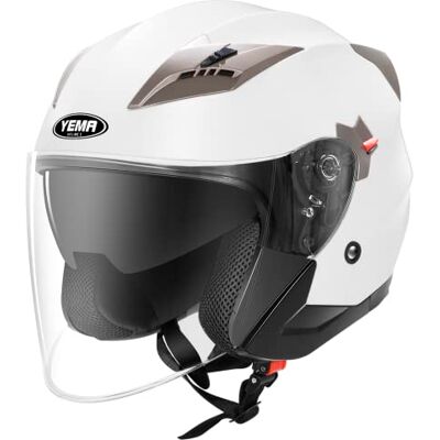 YEMA YM-627 ECE Jethelm, chopperhelm, met dubbel vizier, zonneklep, voor dames en heren YEMA YM-627 ECE Jethelm, chopperhelm, met dubbel vizier, zonneklep, voor dames en heren