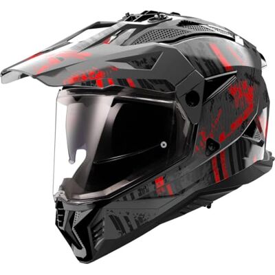 LS2 MX702 Pioneer II helm Crazy Matt grijs rood (XXXL) LS2 MX702 Pioneer II helm Crazy Matt grijs rood (XXXL)