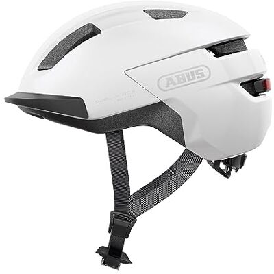 ABUS PURL-Y ACE fietshelm met led, wit, maat M In-mold-helm voor volwassenen en jongeren met magnetisch achterlicht, insectennet en diepe nek ABUS PURL-Y ACE fietshelm met led, wit, maat M In-mold-helm voor volwassenen en jongeren met magnetisch achterlicht, insectennet en diepe nek