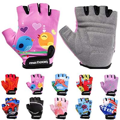 meteor Fietshandschoenen voor kinderen, jongens, meisjes, fietsen, mountainbike, halve vingers, antislip, sporthandschoenen, schokbestendig, ademend, kort, voor fiets, scooter meteor Fietshandschoenen voor kinderen, jongens, meisjes, fietsen, mountainbike, halve vingers, antislip, sporthandschoenen, schokbestendig, ademend, kort, voor fiets, scooter