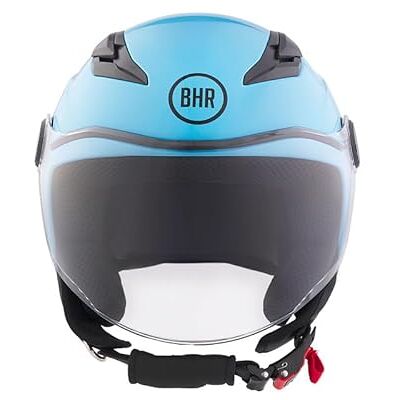 BHR 838 Halfjet motorhelm voor kinderen, ECE 22.06 goedgekeurd, krasbestendig vizier en micrometrische ontgrendeling BHR 838 Halfjet motorhelm voor kinderen, ECE 22.06 goedgekeurd, krasbestendig vizier en micrometrische ontgrendeling