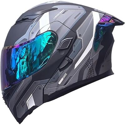 Caimcie Motorhelm met opklapbare voorzijde, modulaire integraalhelm, DOT/ECE goedgekeurd met dubbel vizier, kinbescherming en crashhelm voor mannen en vrouwen, M, XL = 59-60 cm Caimcie Motorhelm met opklapbare voorzijde, modulaire integraalhelm, DOT/ECE goedgekeurd met dubbel vizier, kinbescherming en crashhelm voor mannen en vrouwen, M, XL = 59-60 cm