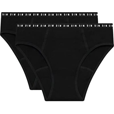 DIM. Menstruatieslip voor meisjes, 2 stuks, gemiddelde menstruatie, zeer absorberend biologisch katoen, comfort voor de puberteit, wasbaar en herbruikbaar 12 jaar DIM. Menstruatieslip voor meisjes, 2 stuks, gemiddelde menstruatie, zeer absorberend biologisch katoen, comfort voor de puberteit, wasbaar en herbruikbaar 12 jaar