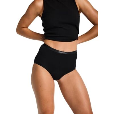 Modibodi Klassiek slipje, medium tot zware menstruatie, menstruatieondergoed voor dames, bikinibroekje, discrete menstruatieslip, zwart. 40 Modibodi Klassiek slipje, medium tot zware menstruatie, menstruatieondergoed voor dames, bikinibroekje, discrete menstruatieslip, zwart. 40