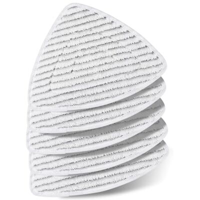 KEEPOW 5 stuks vervangende hoezen voor Vileda Steam Plus stoomreiniger, microvezel pads met witte en grijze strepen, compatibel met Vileda mop, wasbaar en herbruikbaar Tampons de rechange pour nettoyeur vapeur Vileda Steam, housse de rechange en microfi KEEPOW 5 stuks vervangende hoezen voor Vileda Steam Plus stoomreiniger, microvezel pads met witte en grijze strepen, compatibel met Vileda mop, wasbaar en herbruikbaar Tampons de rechange pour nettoyeur vapeur Vileda Steam, housse de rechange en microfi