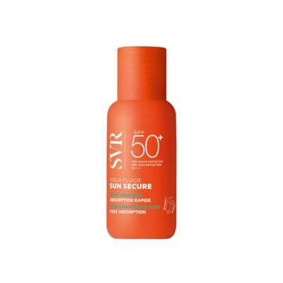 SVR Sun Secure Aqua Fluide SPF50+ Ultrahoge gezichtsbeschermingsvloeistof Gevoelige huid Onzichtbare, vetvrije afwerking Water- en zweetbestendig 50 ml SVR Sun Secure Aqua Fluide SPF50+ Ultrahoge gezichtsbeschermingsvloeistof Gevoelige huid Onzichtbare, vetvrije afwerking Water- en zweetbestendig 50 ml