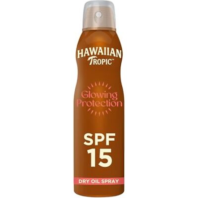 Hawaiian Tropic Glowing bescherming voor droge zonneolie, SPF 15, 177 ml Hawaiian Tropic Glowing bescherming voor droge zonneolie, SPF 15, 177 ml