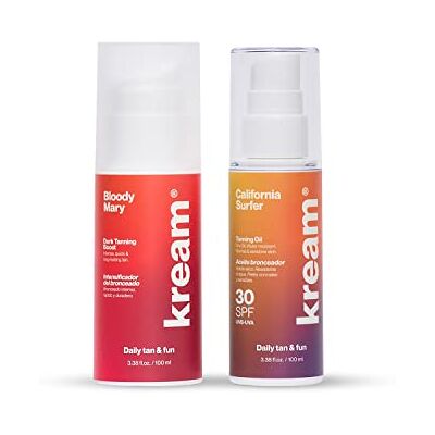 KREAM - DAILY TAN & FUN KREAM Travel Blacky bruiningsversterker 100 ml + bruiningsolie met SPF30-bescherming, 100 ml KREAM - DAILY TAN & FUN KREAM Travel Blacky bruiningsversterker 100 ml + bruiningsolie met SPF30-bescherming, 100 ml