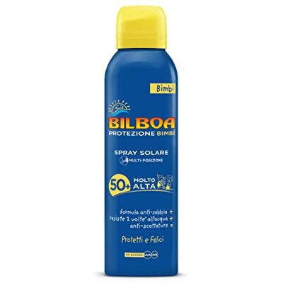 Bilboa Kids zeer hoge bescherming spf50+ spray 150 ml Bilboa Kids zeer hoge bescherming spf50+ spray 150 ml