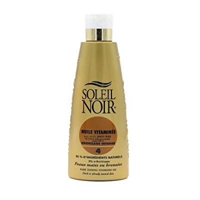 Soleil Noir Bronzing Olie Vitamine 4 Zeer Matte, Gebronsde Huid 95% Natuurlijke Ingrediënten Gemaakt in Frankrijk Fles met Capsule Service, 150 ml Soleil Noir Bronzing Olie Vitamine 4 Zeer Matte, Gebronsde Huid 95% Natuurlijke Ingrediënten Gemaakt in Frankrijk Fles met Capsule Service, 150 ml