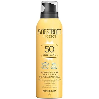 ANGSTROM Protect Zonnebrandcrème schuim voor kinderen, zonwering SPF 50 met onmiddellijke hydraterende werking, geïndiceerd voor de gevoelige huid, 150 ml ANGSTROM Protect Zonnebrandcrème schuim voor kinderen, zonwering SPF 50 met onmiddellijke hydraterende werking, geïndiceerd voor de gevoelige huid, 150 ml