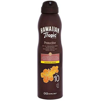Hawaiian Tropic Spf10 zonnebrandolie 180 ml Hawaiian Tropic Spf10 zonnebrandolie 180 ml