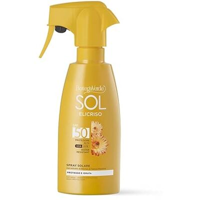 Bottega Verde SOL Hélichrysalium zonnespray beschermt en hydrateert hoge bescherming SPF50 (200 ml) Waterbestendig Bottega Verde SOL Hélichrysalium zonnespray beschermt en hydrateert hoge bescherming SPF50 (200 ml) Waterbestendig