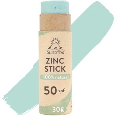 Suntribe Biologische minerale zonnestick met zink SPF 50/30 g 100% natuurlijk, rifveilig, mineraal uv-filter zeer waterbestendig, geen afval nieuw (mintgroen) Suntribe Biologische minerale zonnestick met zink SPF 50/30 g 100% natuurlijk, rifveilig, mineraal uv-filter zeer waterbestendig, geen afval nieuw (mintgroen)