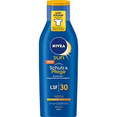 Beiersdorf NIVEA SUN Zonnemelk SPF 30 (250 ml), 48 uur hydraterende zonnebrandcrème, onmiddellijke zonwering tegen UVA/UVB-stralen Beiersdorf NIVEA SUN Zonnemelk SPF 30 (250 ml), 48 uur hydraterende zonnebrandcrème, onmiddellijke zonwering tegen UVA/UVB-stralen