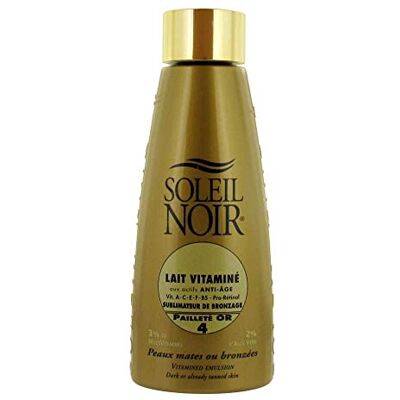 Soleil Noir Vitaminemelk 4 glitter goud bruiningssublimator, 150 ml Soleil Noir Vitaminemelk 4 glitter goud bruiningssublimator, 150 ml