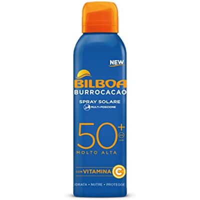 Bilboa Crème solaire protectrice pour le visage et le corps SPF 50+ avec vitamine C Hydrate, nourrit et protège Idéal pour les peaux sensibles Testé dermatologiquement Spray de 150 ml Bilboa Crème solaire protectrice pour le visage et le corps SPF 50+ avec vitamine C Hydrate, nourrit et protège Idéal pour les peaux sensibles Testé dermatologiquement Spray de 150 ml