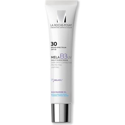 La Roche-Posay Mela B3 UV-bescherming voor het gezicht met SPF 30 + Melasyl anti-velhciment + 5% niacinamide ter correctie en bescherming van twee schade door de zon La Roche-Posay Mela B3 UV-bescherming voor het gezicht met SPF 30 + Melasyl anti-velhciment + 5% niacinamide ter correctie en bescherming van twee schade door de zon