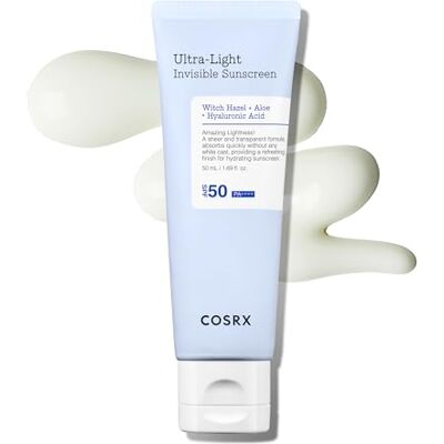 COSRX Ultra light onzichtbare crème SPF 50 sterke UV-bescherming Koreaanse zonneverzorging 50 ml COSRX Ultra light onzichtbare crème SPF 50 sterke UV-bescherming Koreaanse zonneverzorging 50 ml