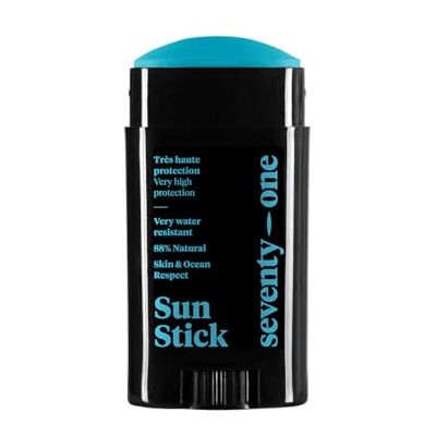 seventyone PERCENT The Ocean Blue: Sun Stick SPF 50+ Vegan Face Zonnestick Zeer Hoge Bescherming Zeer Waterbestendig UVA 34 87% Natuurlijk Gemaakt in Frankrijk Vanaf 1 jaar 15 gr seventyone PERCENT The Ocean Blue: Sun Stick SPF 50+ Vegan Face Zonnestick Zeer Hoge Bescherming Zeer Waterbestendig UVA 34 87% Natuurlijk Gemaakt in Frankrijk Vanaf 1 jaar 15 gr