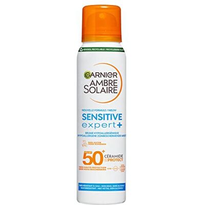 Ambre Solaire Garnier Sensitive Expert+ SPF50+ – voor de gevoelige huid met keramische bescherming – 150 ml Ambre Solaire Garnier Sensitive Expert+ SPF50+ – voor de gevoelige huid met keramische bescherming – 150 ml