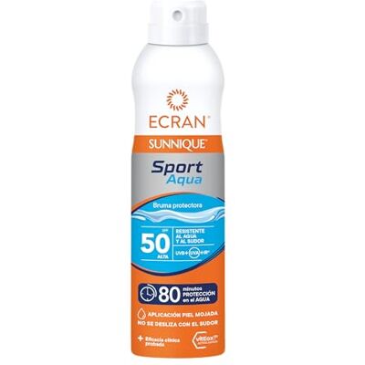 Ecran 8411135483279 SUNNIQUE SPORT AQUA bruma protectora SPF50+ 250 ml,Veelkleurig Ecran 8411135483279 SUNNIQUE SPORT AQUA bruma protectora SPF50+ 250 ml,Veelkleurig