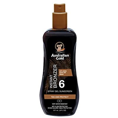 Australian Gold SPF 6 Gel Plus Bronzer Spray 237 ml Australian Gold SPF 6 Gel Plus Bronzer Spray 237 ml