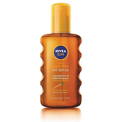 NIVEA Sun Carotene Deep Tanning Oil Spray zonder SPF, Golden & Lond-Lasting Tan 200 ml NIVEA Sun Carotene Deep Tanning Oil Spray zonder SPF, Golden & Lond-Lasting Tan 200 ml