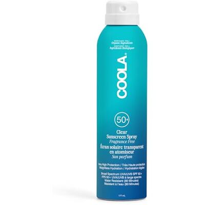 COOLA Zonnebrandspray SPF50 zonder parfum, 177 ml, hoogwaardige bescherming + milieuvriendelijk, dermatologisch getest, geschikt voor de gevoelige huid + waterdicht COOLA Zonnebrandspray SPF50 zonder parfum, 177 ml, hoogwaardige bescherming + milieuvriendelijk, dermatologisch getest, geschikt voor de gevoelige huid + waterdicht
