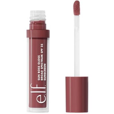 e.l.f. Gloss e.l.f Sun Boss SPF 25 lipgloss, gepigmenteerde lipgloss en hoogglanzende afwerking, hydraterende en voedende formule, veganistisch en dierproefvrij, kleur That's My Jam. e.l.f. Gloss e.l.f Sun Boss SPF 25 lipgloss, gepigmenteerde lipgloss en hoogglanzende afwerking, hydraterende en voedende formule, veganistisch en dierproefvrij, kleur That's My Jam.