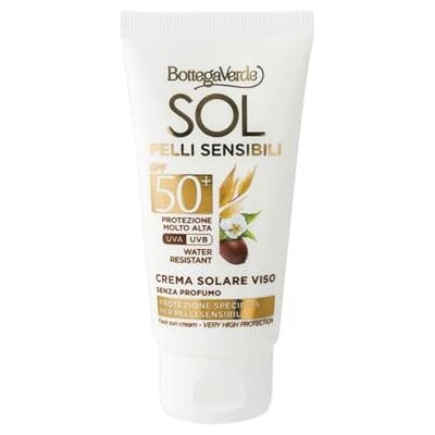 Bottega Verde Vloer gevoelige huid Gezichtscrème Geurvrij Zeer hoge bescherming SPF50+ (50 ml)- Waterbestendig Bottega Verde Vloer gevoelige huid Gezichtscrème Geurvrij Zeer hoge bescherming SPF50+ (50 ml)- Waterbestendig