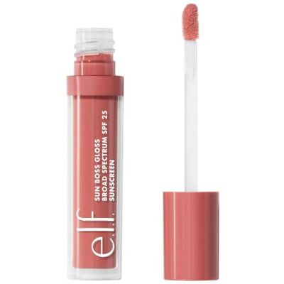 e.l.f. Gloss e.l.f Sun Boss SPF 25 lipgloss, gepigmenteerde lipgloss en hoogglanzende afwerking, hydraterende en voedende formule, veganistisch en dierproefvrij, kleur Pink-Me Girl. e.l.f. Gloss e.l.f Sun Boss SPF 25 lipgloss, gepigmenteerde lipgloss en hoogglanzende afwerking, hydraterende en voedende formule, veganistisch en dierproefvrij, kleur Pink-Me Girl.