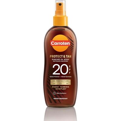 Carroten OmegaCare Tanning Oil SPF 20, 150 ml, bronzing olie met omega-vetzuren, bruiningsversneller met zonwering, beschermende zonnespray Carroten OmegaCare Tanning Oil SPF 20, 150 ml, bronzing olie met omega-vetzuren, bruiningsversneller met zonwering, beschermende zonnespray